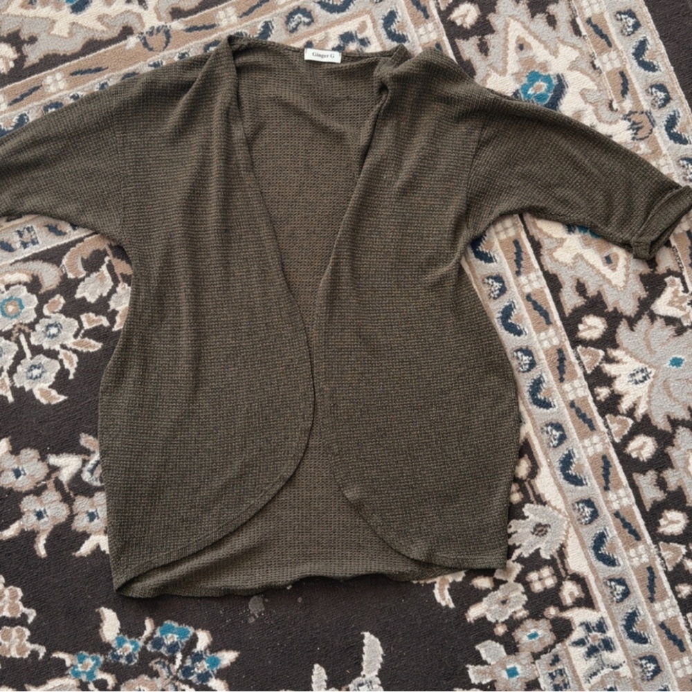 Ginger G Olive Green Cardigan